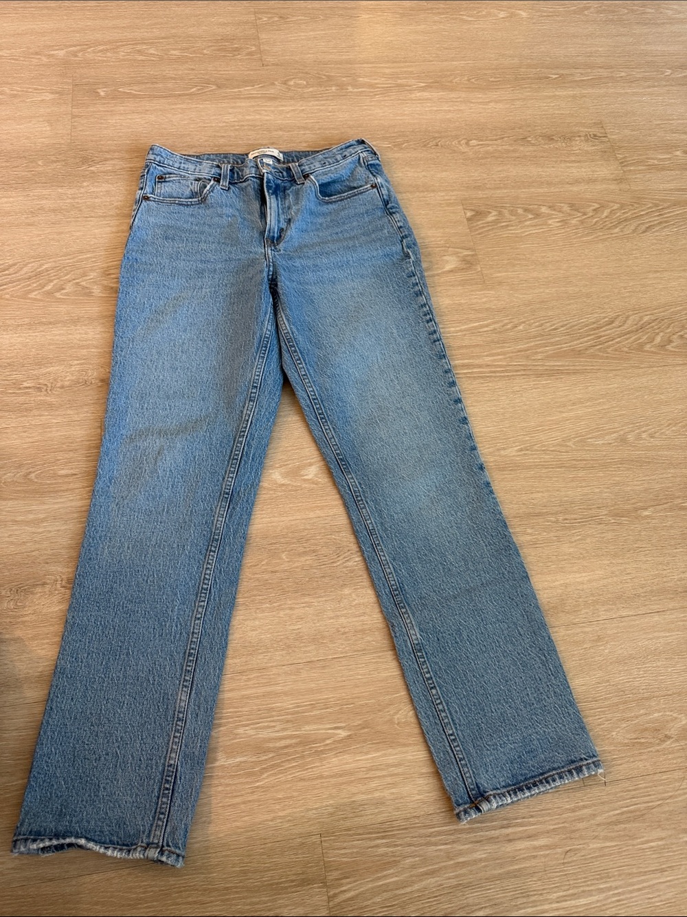 Abercrombie & Fitch Light Blue Straight-Leg Jeans